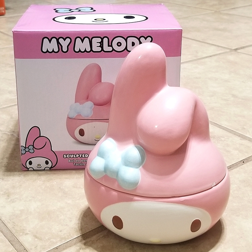 Bioworld Sanrio My Melody Sculpted Ceramic Candy Bowl With Lid